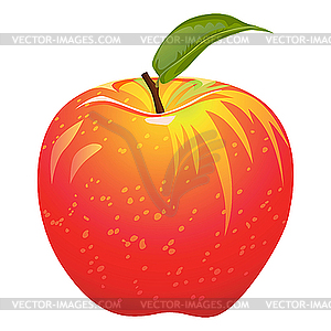 Красное яблоко - векторный клипарт