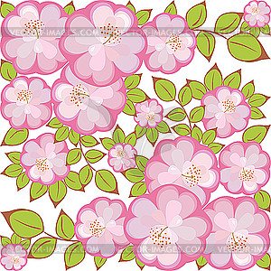Square flower pattern - vector clipart