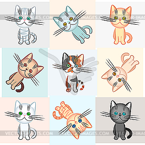 Background on cat theme - vector clipart