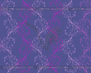 Purple seamless floral pattern - vector clipart