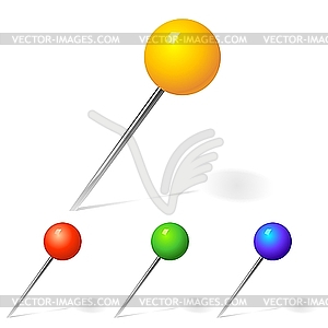 Set of pinsors - vector image