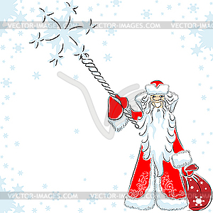 Happy Santa Claus - vector clipart