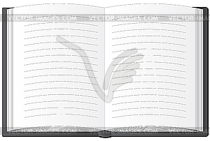 Black notebook for notes - vector clipart