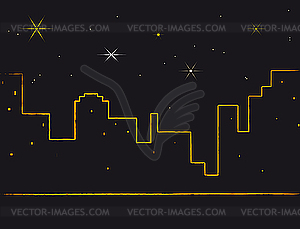 Lights of night city - vector clipart