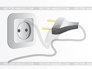 Plug and socket - vector image