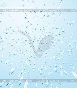 Falling rain drops - vector clip art