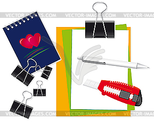 Set of stationery for the office - vector clip art