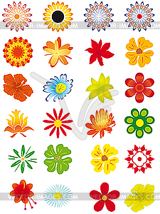 Flowers for design - royalty-free vector clipart