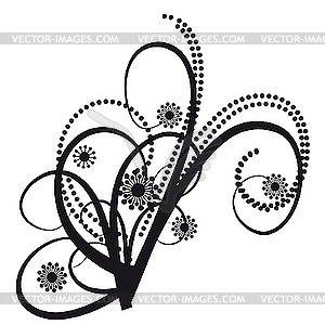 Tattoos in the form of an abstract bouquet - vector clip art