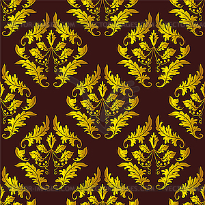 Seamless background of red and gold - vector clip art