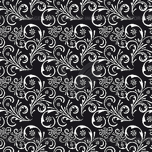 Seamless background of black and white - vector clipart