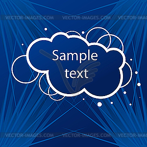 Placard with banner in blue light - vector image