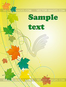 Festive background with colored leaves - vector clip art
