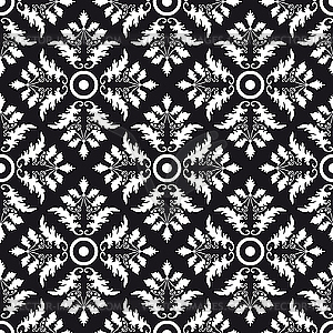 Seamless background of black and white - white & black vector clipart