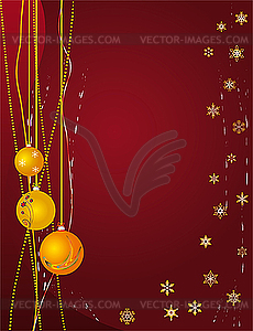 Christmas card with balls - vector image