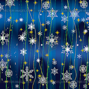 Christmas background with white snowflakes - vector clipart