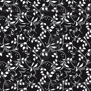 Seamless background black and white - vector clipart