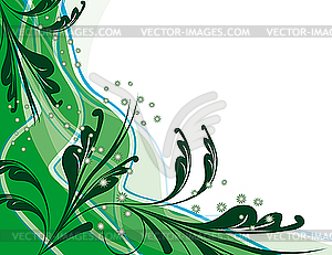 Аннотация зеленом фоне с растениями - иллюстрация в векторе