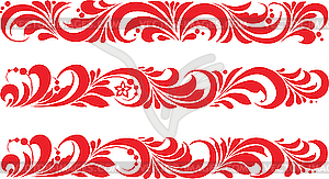 Russian traditional Hohloma ornament - vector clip art