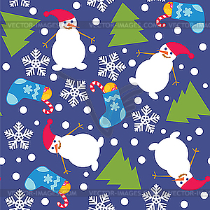 Christmas seamless pattern - vector clip art