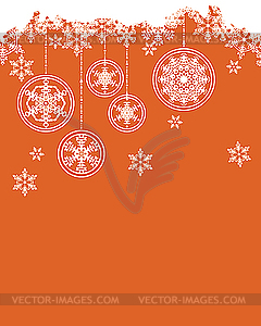 Новогодний фон со снежинками - клипарт в векторе / векторное изображение