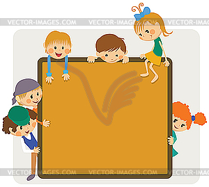 Kids frame for notice - vector image