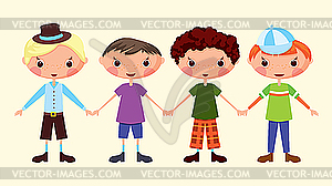 Cartoon boys - vector image