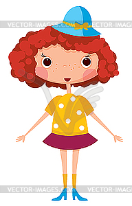 Funny girl - vector clipart