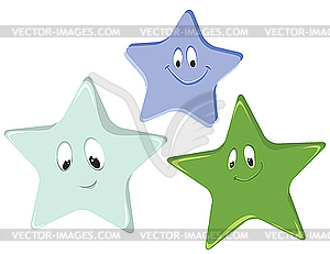 Funny cartoon stars - vector clipart / vector image