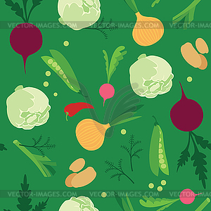 Vegetable seamless - vector clipart