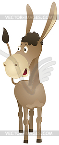 Fun cartoon donkey - vector clip art