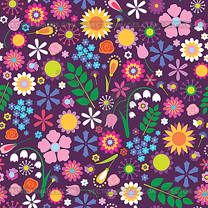 Floral seamless pattern - vector clipart