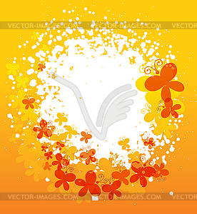 Butterfly summer background - vector clipart