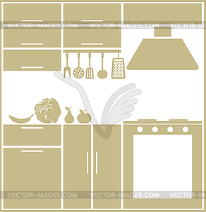 Kitchen silhouette - vector image