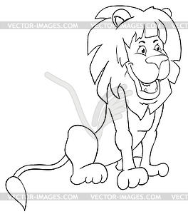 Cartoon lion - vector clipart