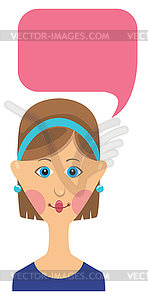 Girl and Bubble - vector image