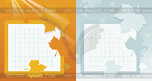 Autumn school background - vector image