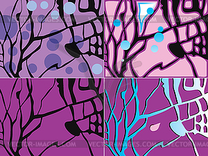 Four abstract backgrounds - vector image