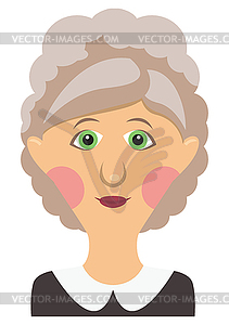 1228-Elderly woman - vector image