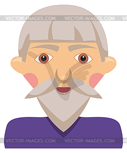 1231-Cartoon elderly man - vector clip art