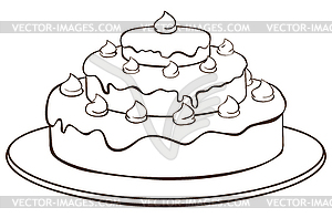 Realistic cake pastry on white background - Vector Stock Photo - Alamy
