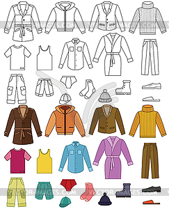 Mens clothing collection - vector clipart