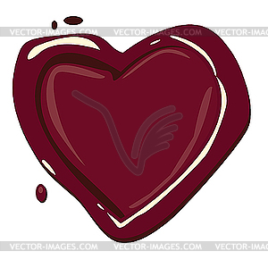 Red heart - vector clip art