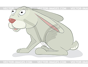 Серый заяц - векторный эскиз