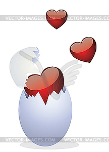 Egg and Valentine`s Day - vector clipart