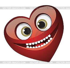 Smiling heart - vector clipart