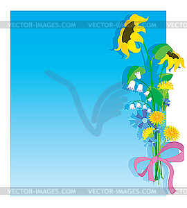 Flower card - vector clipart / vector image