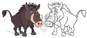 Wild boar - vector clipart