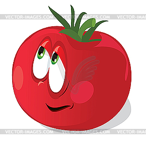 Fun tomato - color vector clipart