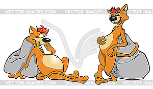 Fun cartoon cats - vector clipart